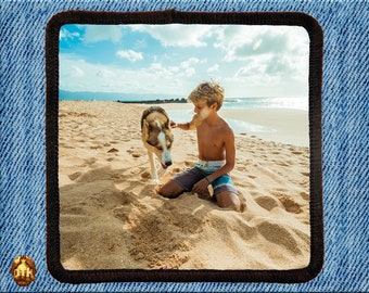 Custom Photo Patch: Personalized Printed Square Iron-On Patch (2.5")