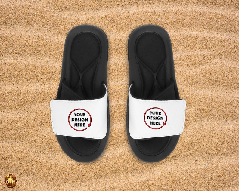 Personalized Memory Foam Slides Custom Slides Personalized Summer Slides Custom Photo Slide Slippers Add Your Own Photo, Logo & Text image 1