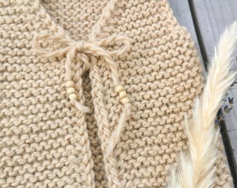 Baby vest knitting pattern in chunky knit | kids vest | toddler childs vest | flat knit | garter stitch | 0-5 years | beginner | pdf English