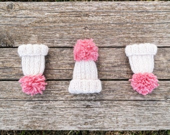 Calentadores de huevos de punto | Instrucciones para tejer mini gorros | Regalos hechos a mano | Gorros de muñeca de punto