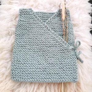 Patrón de punto para chaleco de bebé | Chaleco tipo envoltorio de punto para bebés | Kimono | Chaleco de punto | Chaleco para niños pequeños | Chaleco infantil | 0-36 | Alemán, Inglés