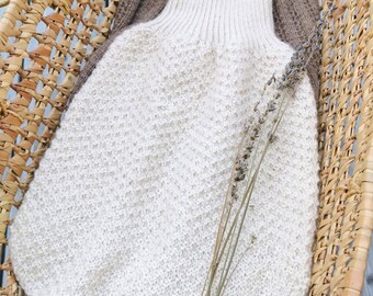 Baby cocoon knitting pattern | baby swaddle bag pattern | sleeping bag | newborn sack | swaddler | beginner | pdf in english + german