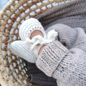 Babyschuhe stricken | Anleitung Baby Ballerina | Strickschuhe | Erstlingsschuhe für Neugeborene 0-3, 3-6 Monate | Anfänger