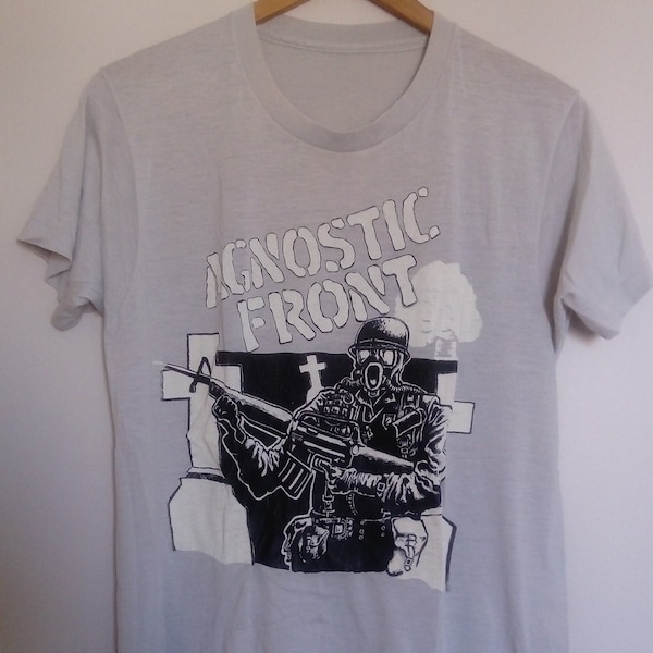Agnostic Front - Vintage 1987 Ursache für Alarm Shirt (New York Hardrock, Punk, Metal, Cro-Mags, Madball, Biohazard, Sick Of It All, Judge,