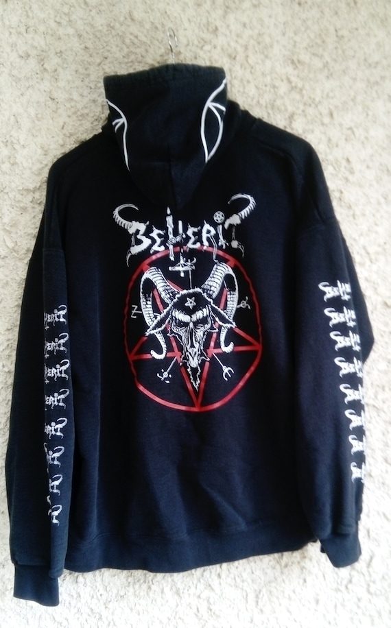 Beherit - Vintage Hoodie Zip Sweat shirt rare (Bla