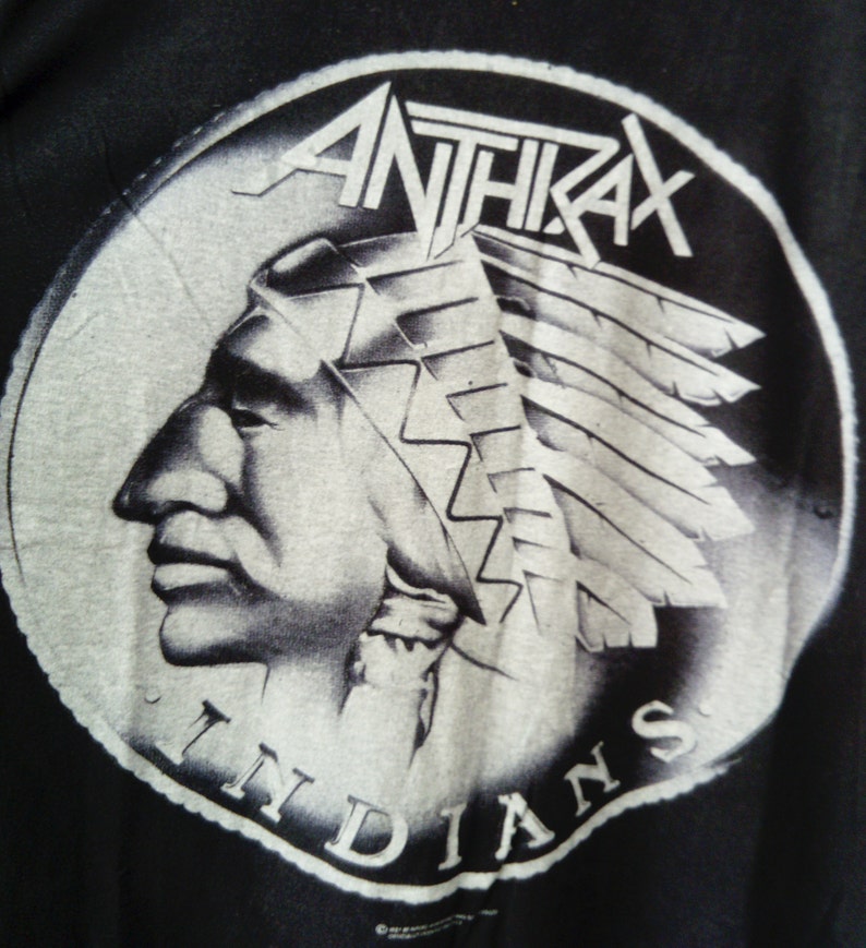 Anthrax Indians / New York Hard Core 1987 Vintage Shirt Rare - Etsy