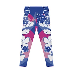 Blue Floral- BV Designs Stretchy Leggings