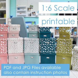 Dockminiatyrlåda med lock 1/6 skala kontorsmaterial dekoration för modedockor, diorama och dockhus