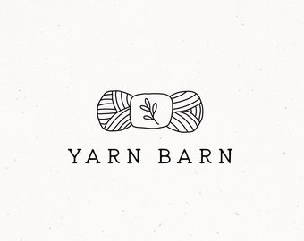 Yarn Logo Design, Knitting Premade Logo, Crochet Logo, Sewing Branding Kit, Logo with Thread, Handmade Goods Logo, Feminine Logo