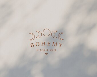 Bohemian Logo Design, Premade Logo Design, Boutique Logo, Bohemian Logo, Custom Boho Branding Ready to go, Premade Logo Template Brand
