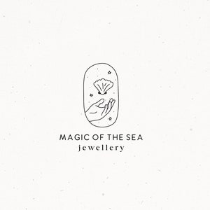 Diseño de logotipo prefabricado de concha marina, paquete de marca de joyería, logotipo de fotografía de Boho Yoga para pequeñas empresas, logotipo de Sea Beach para Blog Etsy Branding