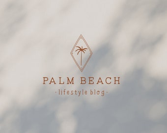 Palm Tree Logo Design, Premade Logo Design, Desert Chic Boho Branding, Custom Bohemian Brand Ready to go, Palm Tree Logo Design