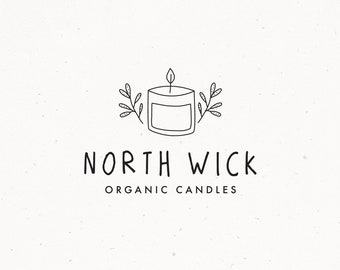 Candle Logo Design, Candle Logo Boutique, Homemade Candles Brand, Apothecary Logo, Wax Melt Logo, Luxury Scented Candle Branding
