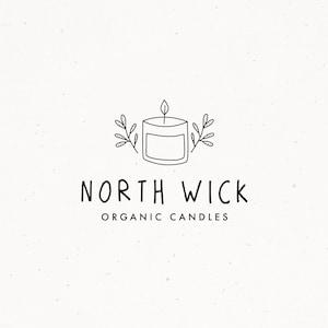 Candle Logo Design, Candle Logo Boutique, Homemade Candles Brand, Apothecary Logo, Wax Melt Logo, Luxury Scented Candle Branding