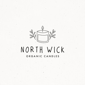 Candle Logo Design, Candle Logo Boutique, Homemade Candles Brand, Apothecary Logo, Wax Melt Logo, Luxury Scented Candle Branding