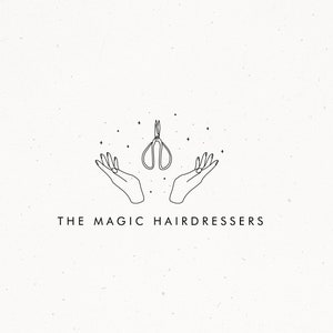 Haarstyling Premade Logo Design Hairdresser Scissors Logo Hair Salon Hair Styling Watermark Branding Kit Beauty Custom Design Blog