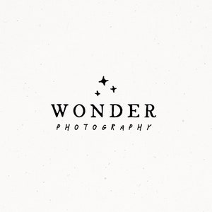 Premade Logo and Branding Kit Photography Organic Stars Magic Brand Design Watermark Stamp Minimal Simple Shop Logo