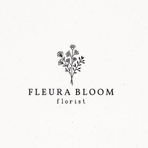 Florist Premade Logo Design, Flower Boutique Logo, Floral Feminine Logo Designs, Botanical Logo, Branding Kit Package, Logo Watermark