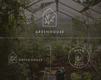 Gotowy zestaw logotypów Botaniczny liść Natura Roślina Logo Mała firma Botaniczny logo Blog Strona internetowa Logo rysowane ręcznie Zestaw do budowania marki firmy