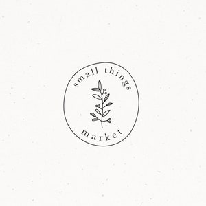 Feminine Floral Logo Stamp, Premade Logo Design Maker, Photography Business Etsy Logo, Premade Boutique Blog Logo Design