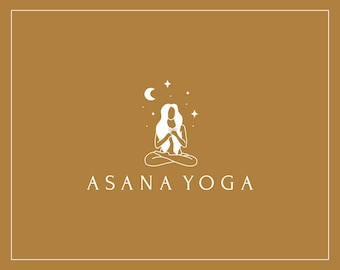 Yoga Logo, Modern Logo, Prayer Hands, Yoga Studio Logo, Watermark Logo, Yin Yoga Logo, Meditation Logo, Branding Package, Asana Logo