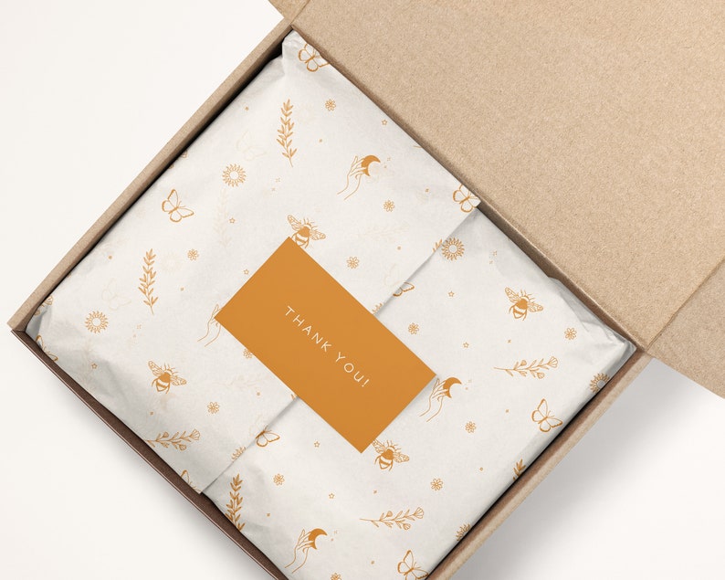 Digital Tissue Paper Design Branded Tissue Paper Product Etsy