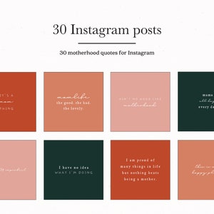 Citações de maternidade para Instagram, marketing de mídia social para mães, criação de conteúdo de mídia social, citações de postagens para mães no Instagram, ideias para postagens no Instagram