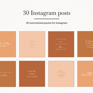 Instagram Template Post, Post di Citazione Motivazionale Terracotta, Post Instagram Nudi Brown, Modelli Instagram Premade Citazioni Beige Peach