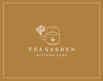 Tea Logo Design, Logo for Social Media, Editable Logo Design, Small Business Logo, Logo for Business Card, Logo Branding Package