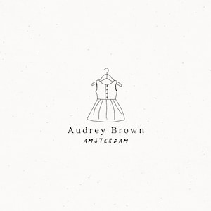 Kids Fashion Premade Custom Logo Design Tailor Hanger Couture Clothing Branding Kit Handmade Clothing Shop Fashion Designer Blog Boutique