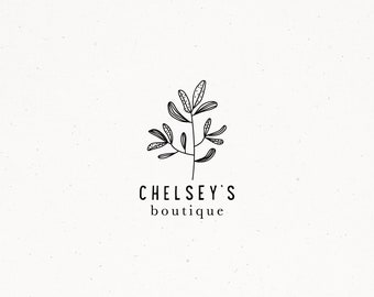 Premade Botanical Logo Branding Floral Design Package Kit Photography Florist Brand Identity Organic Business Logo and Watermark Design