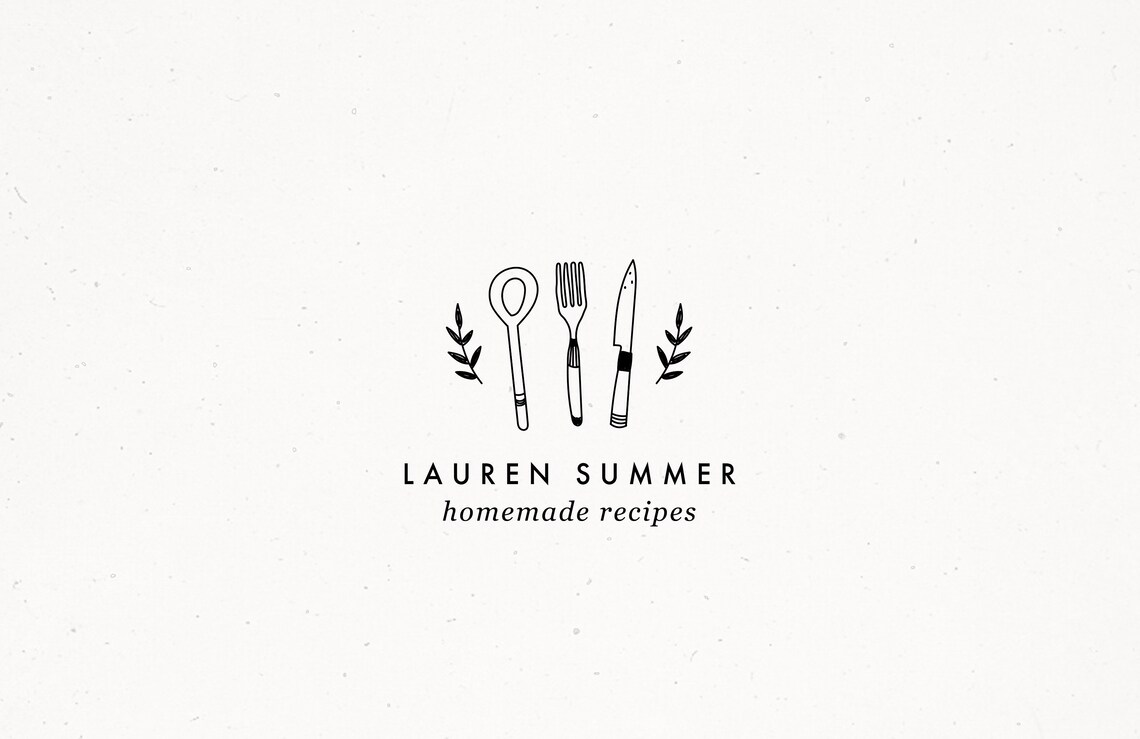 Cooking Baking Recipe Blog Premade Logo Design Food Branding - Etsy India