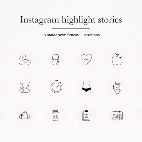 Fitness Instagram Story Highlights Covers Workout Blogger - Etsy