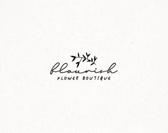 Flower Logo Design for Natural Organic Feminine Business
