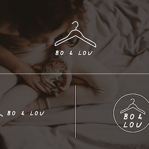 Fashion Branding Logo&#39;s Kit Coat hanger Logo Package Brand Identity Couture Design Blog Minimalist Style Blogger Company Modern Clothes