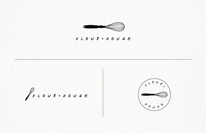 Premade Custom Logo Design Set Business Bakery Branding Kit Baking Shop ...