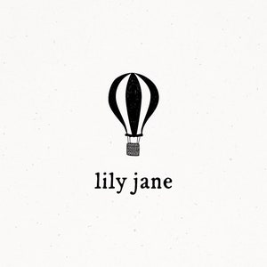 Travel Logo Design Premade Travel Agent Heißluftballon Hipster Blogger Handgezeichnet Blog Irene Florentina Rustikales Logo Design