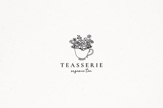 Tea Logo Design Premade Logo High Tea Logo Tea Leaves Logo | Etsy