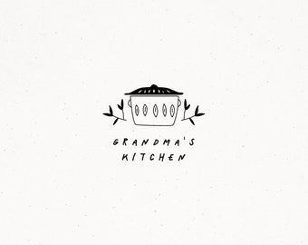 Premade Cooking Baking Logo Kitchen Food Logo Blog Business Branding Blogger Package Lifestyle Recipe Bakery Chef Floral Design Boutique