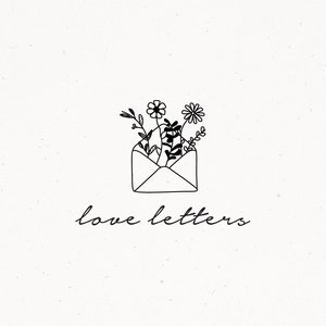 Design de logotipo floral personalizado, fotografia, marca d'água, boho, marketing, moderno, etsy, loja, elegante, moderno, flor, botânico, marca, vintage