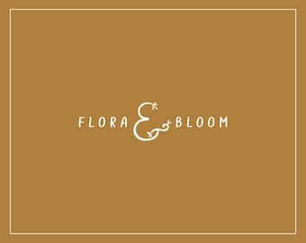 Floral Logo, Bloom Logo Design, Hand Writing Logo, Photography Logo, Branding Kit, Premade Logo Design, Text logo, Small Business Logo