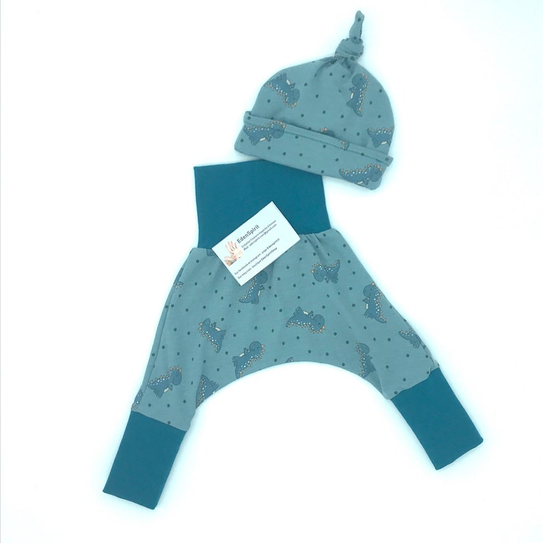 Sarouel léger évolutif pour bébé ajustable Harlem pants de 3 à 36 mois tissu, couleur de ceinture et taille au choix personnalisable image 5