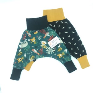 Sarouel léger évolutif pour bébé ajustable Harlem pants de 3 à 36 mois tissu, couleur de ceinture et taille au choix personnalisable image 2