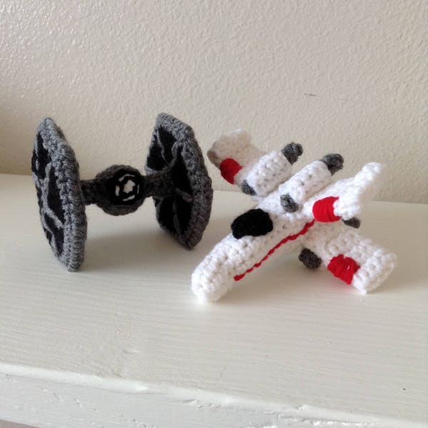PDF-Star Wars TIE fighter and X-Wing crochet pattern PDF file