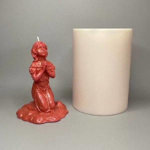 The girl on the knees prays. Silicone molds. Candle molds. Molds 3d. Good quality molds.
