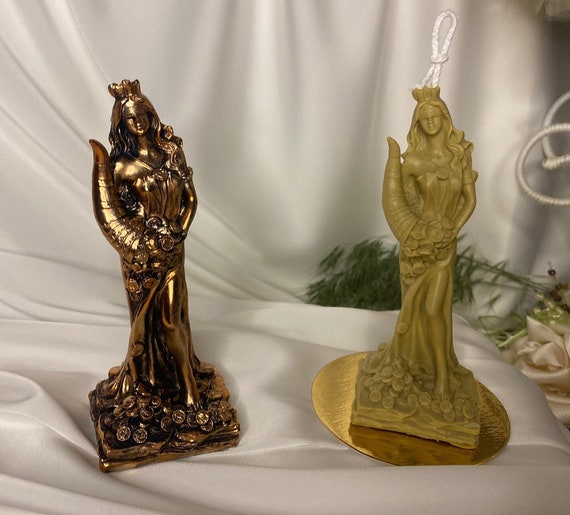 Goddess Fortune with a cornucopia. Goddess Fortune. Silicone molds. Candle mold Fortune. Candle molds 3D. Good quality form.