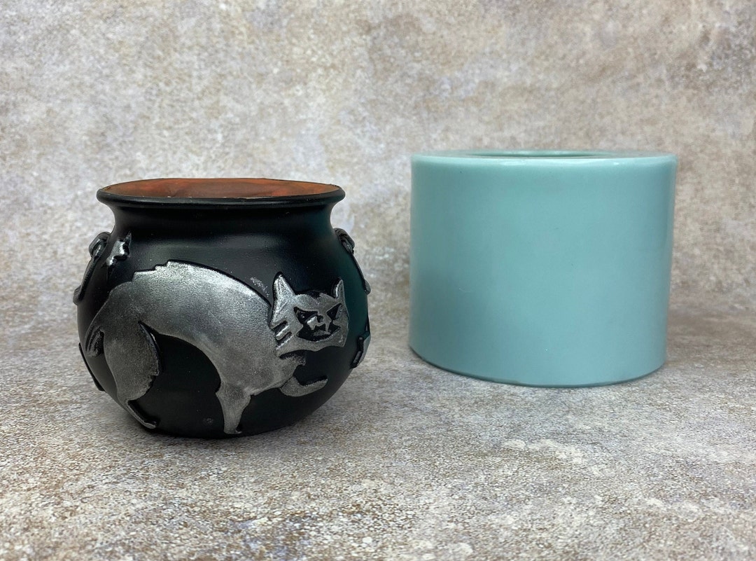 Cauldron Halloween. Silicone Molds. Cauldron Mold 3d. Forms for Candles