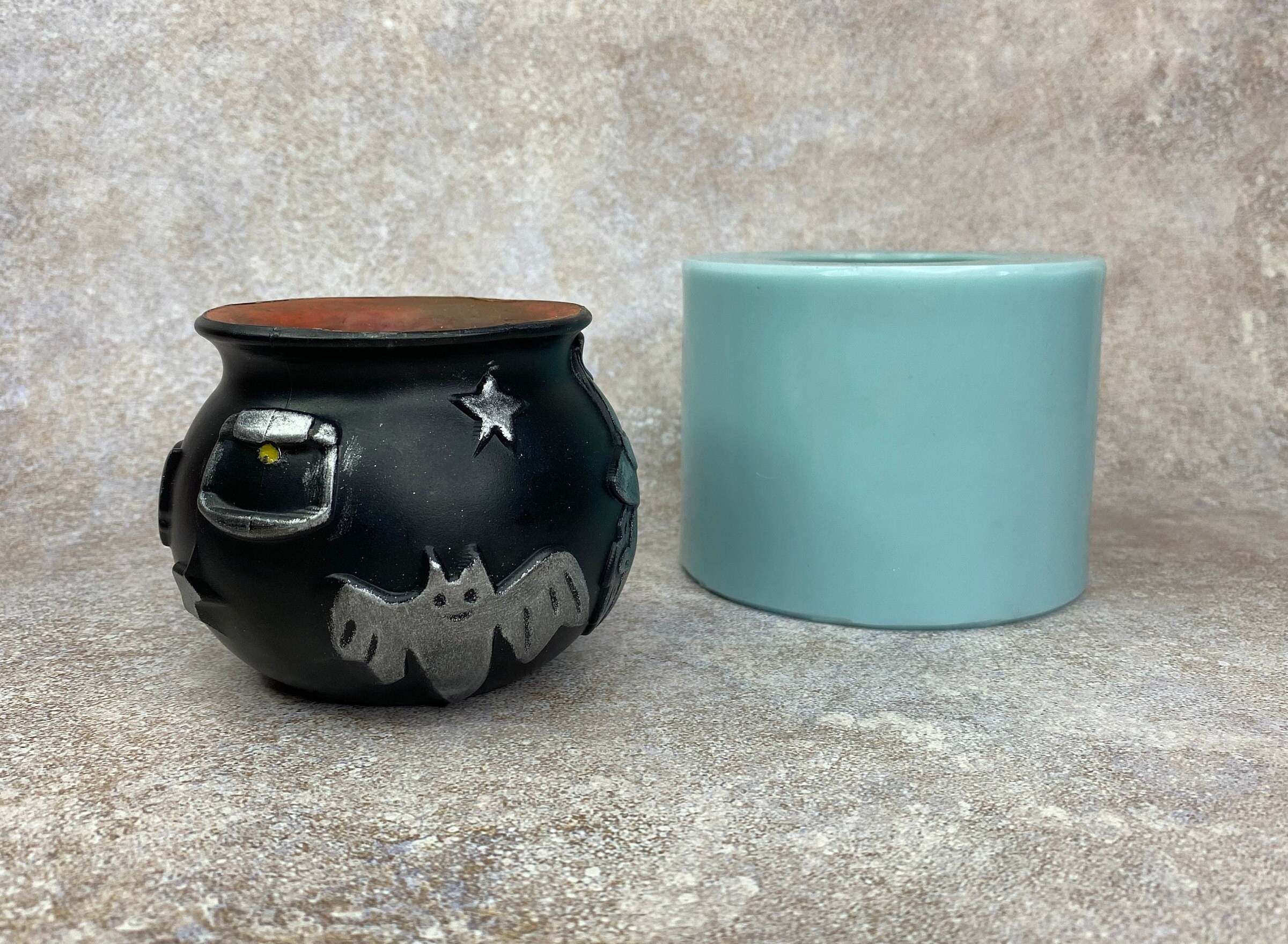 Cauldron Halloween. Silicone Molds. Cauldron Mold 3d. Forms for Candles