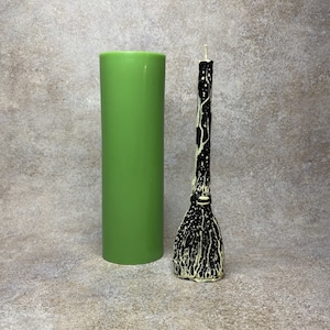 The broom is magical. Silicone molds. Candle molds. Soap molds. Good quality molds.