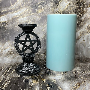 Candlestick Pentacle. Silicone molds. Candle molds. Magic molds. Good quality molds.